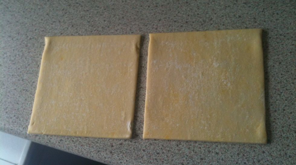 Supplies: pastry. I use these square pastry sheets with a thin paper on the back (easy for cutting the strips later on)
