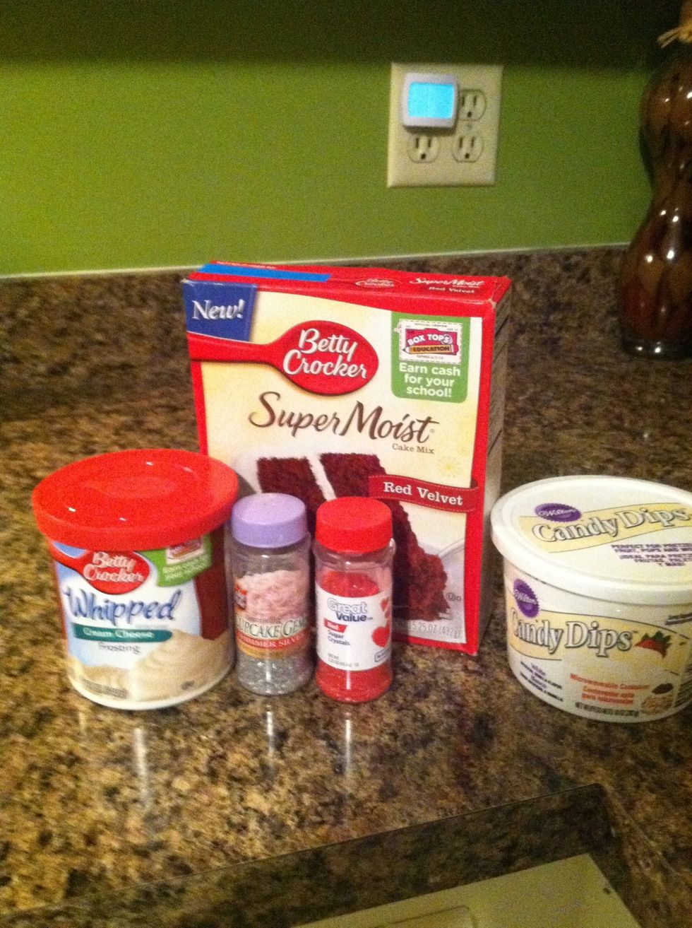 Supplies-plus what you need to make cake according to package.