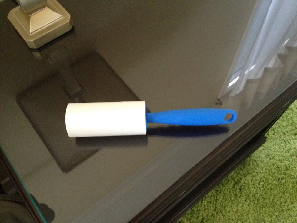 Supplies. This lint roller was purchased at Ikea.