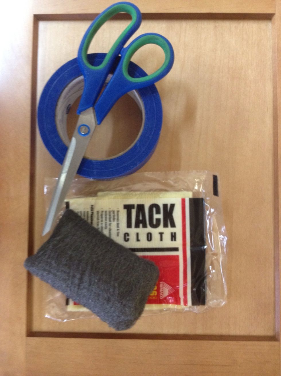Supplies: You will also need scissors & painter's tape. Tack cloth & steel wool (0000) are helpful to have, but not a must.