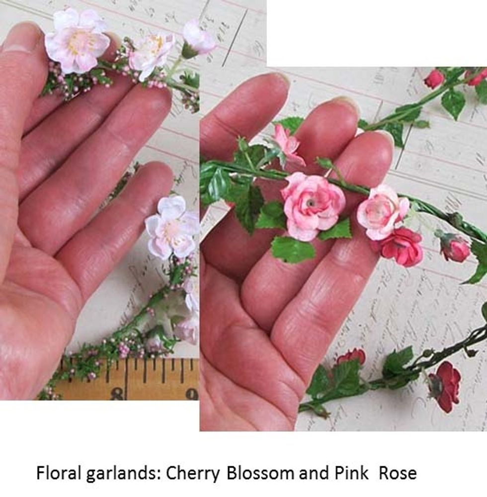 Supply - Pink Rose and Cherry Blossom garlands - available at Alpha Stamps