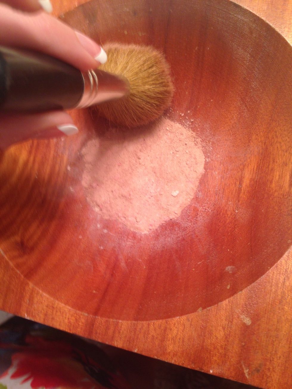 Sweep down sides to clean up.