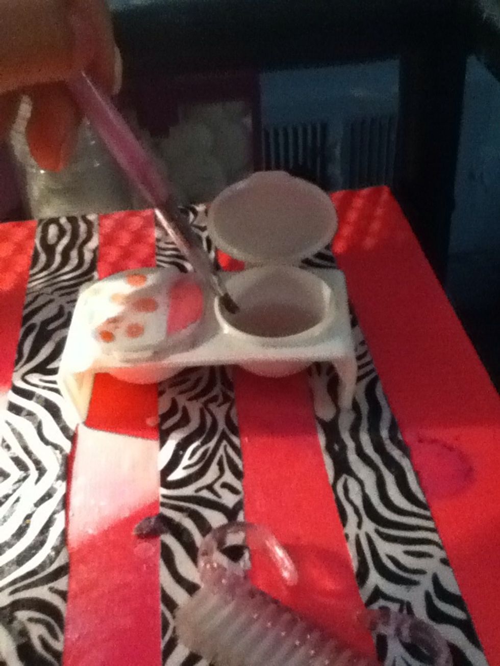 Swipe one side of the brush