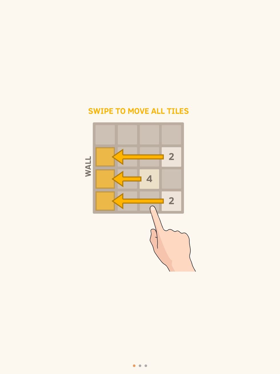 Swipe to move all of the tiles.