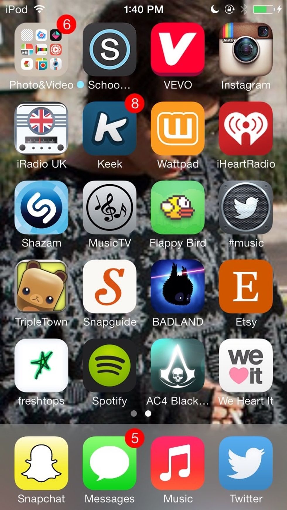 Swipe up from the bottom of your screen.