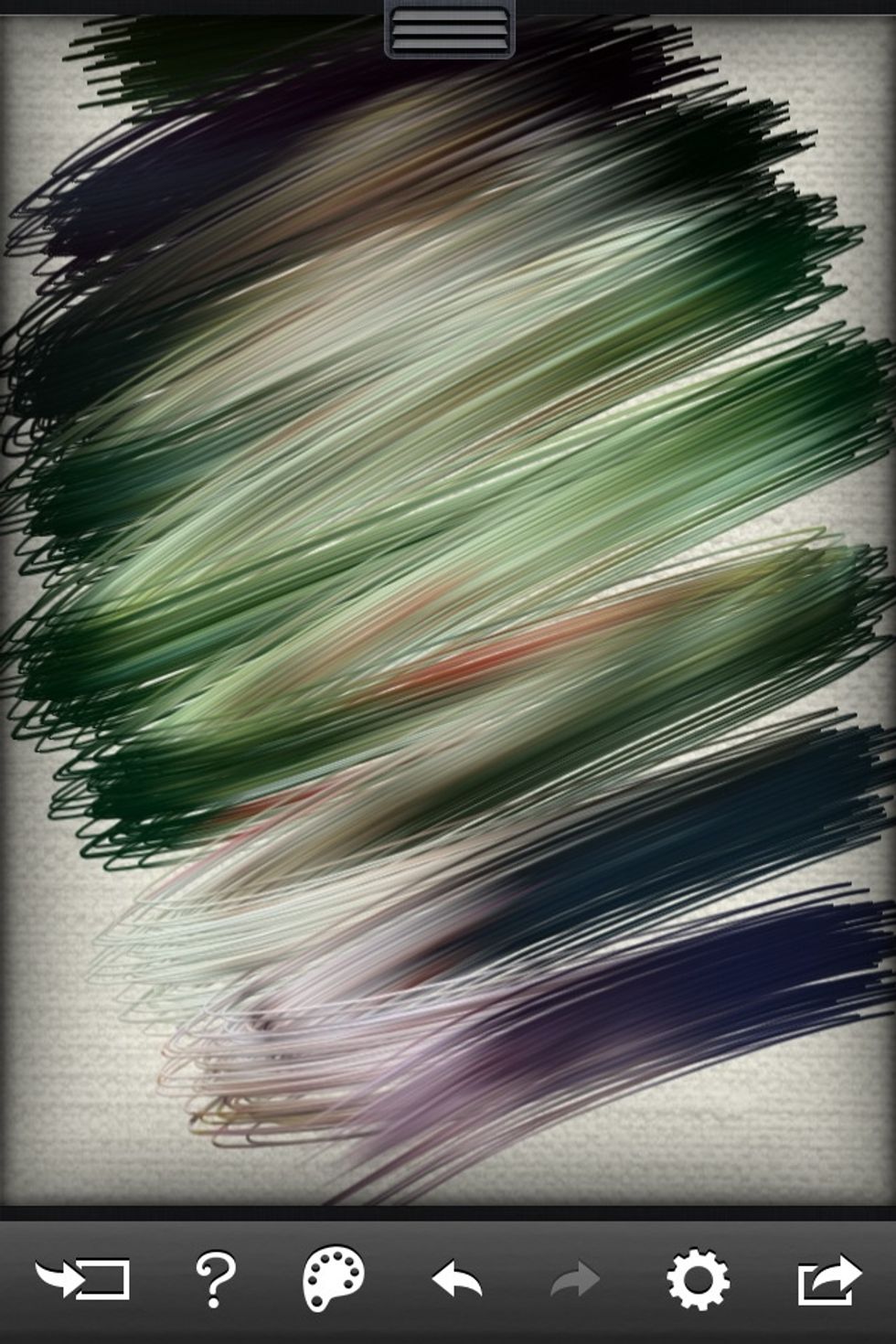 Swipe your finger across the surface to reveal the photo underneath. Start with fast, swirling gestures.