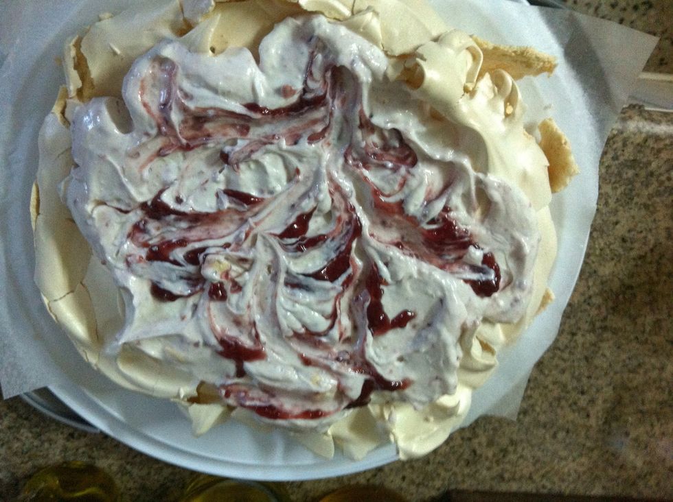 Swirl it with clean fingers to make a marble effect