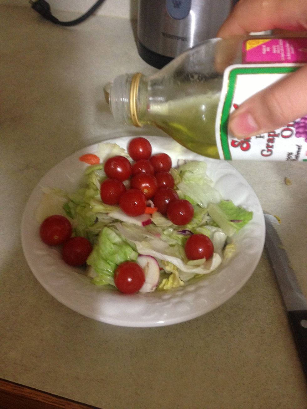 Swirl the grapeseed oil around the bowl once or 1.5 times