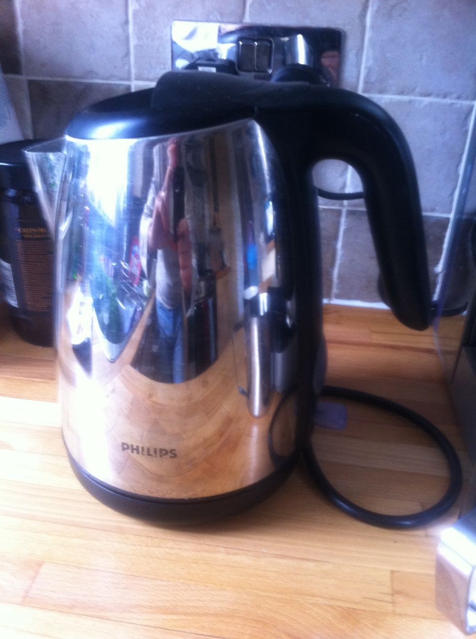 Switch the kettle on.