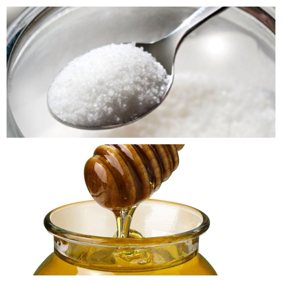 Switch to a natural sweetener or honey instead of white sugar. Honey is a lot sweeter and therefore you would use less to gain the sweetness desired. Brown sugar is good too.