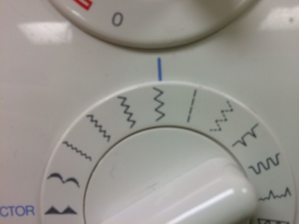 Switch to a zigzag stitch