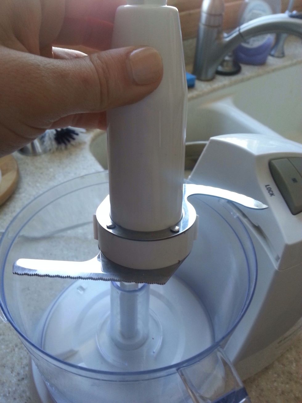 Switch to chopping blade in food processor.