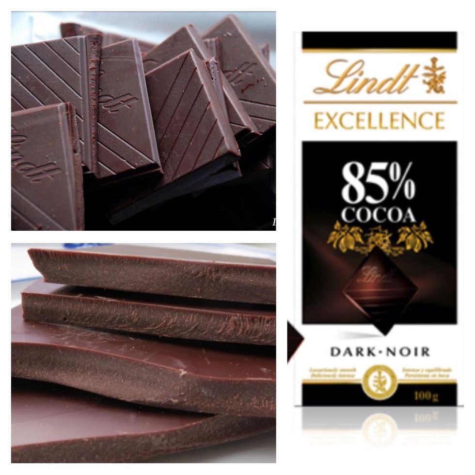 Switch to dark chocolate, something above 70% cocoa. This is better for you than milk or white chocolates due to the sugar content.