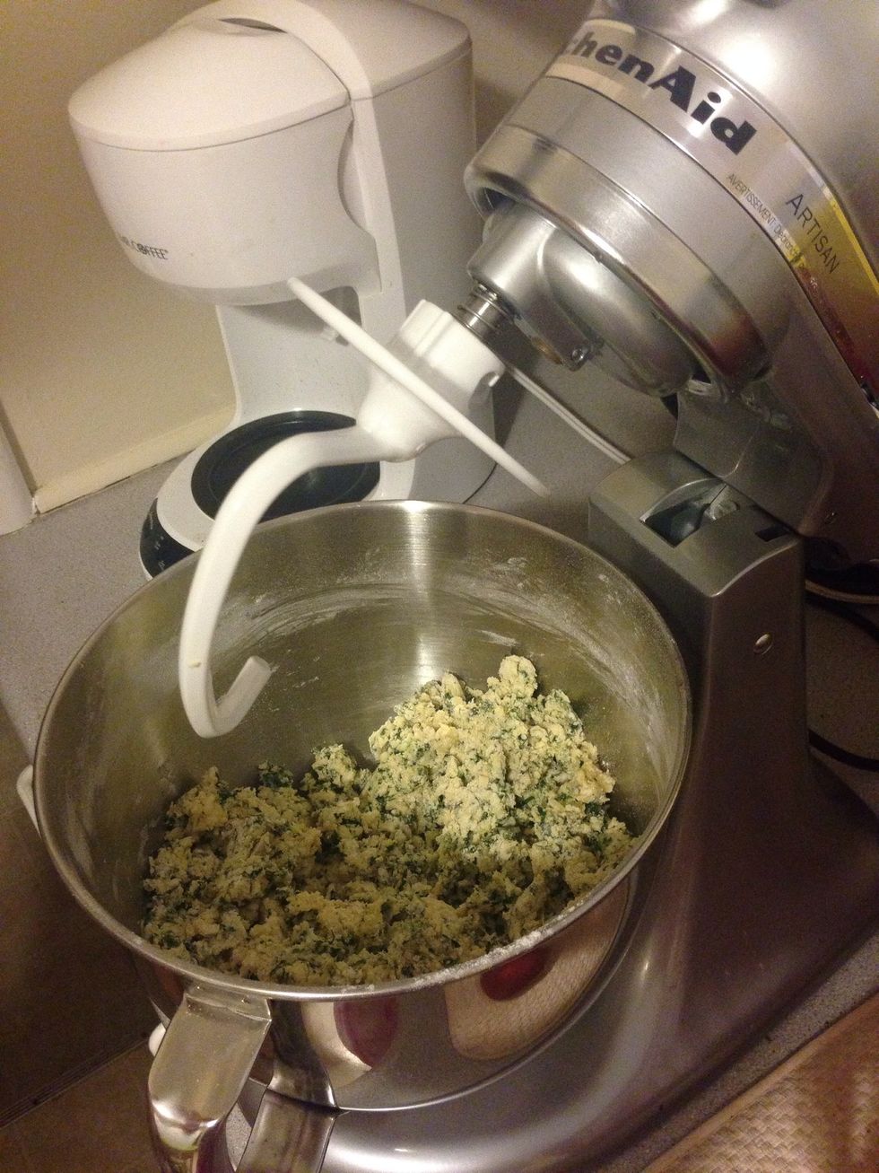 Switch to the bread hook and let it run on setting 2 for 2 minutes.