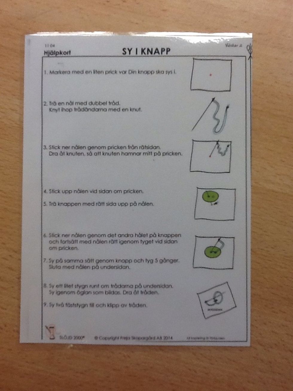Sy fast knappen genom att f\u00f6lj beskrivningen.