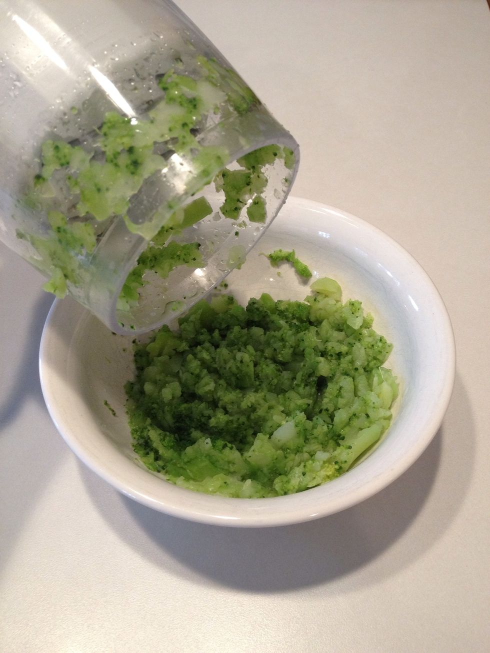 Ta-Da! Chopped broccoli!