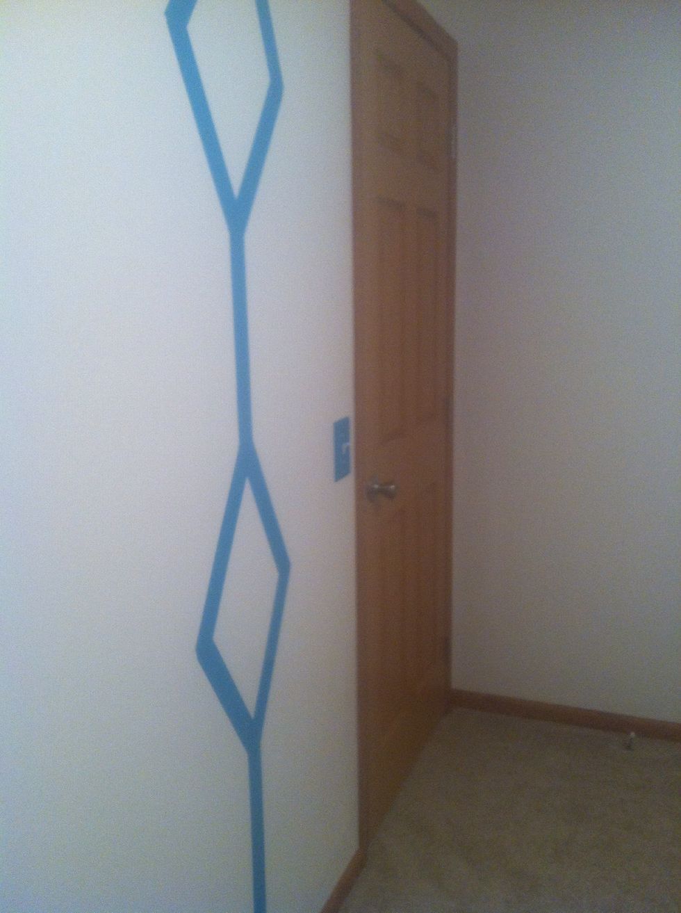 Ta da! Complete! I also decorated the light switch and some old ugly colored wall decorations to make them match the room; all with duct tape! Comment if you want more tutorials!