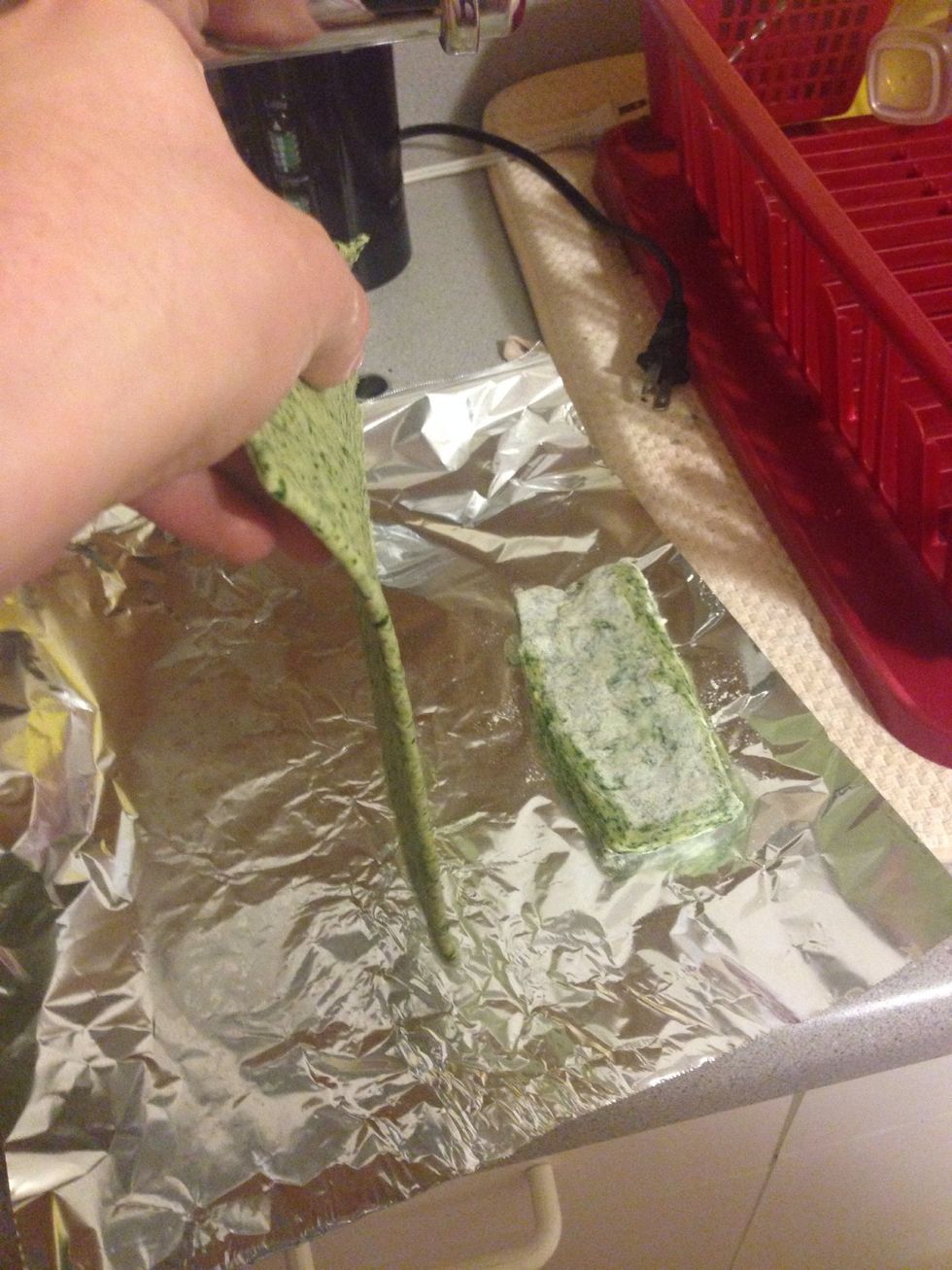 Ta-da! Flattened pasta (we will flatten it more later).