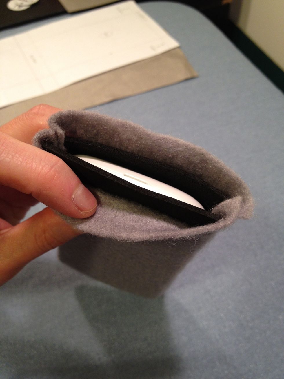 Ta da! It fits! Now for NFC tags... That's in Part 2 of this guide so check it out!! Just search for "NFC". Otherwise, use hand sewing to create a hem to tidy up the opening of the case.