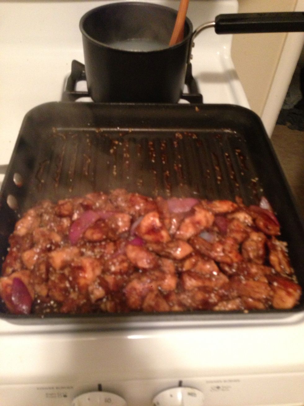 Ta-da! Lovely honey sesame chicken.