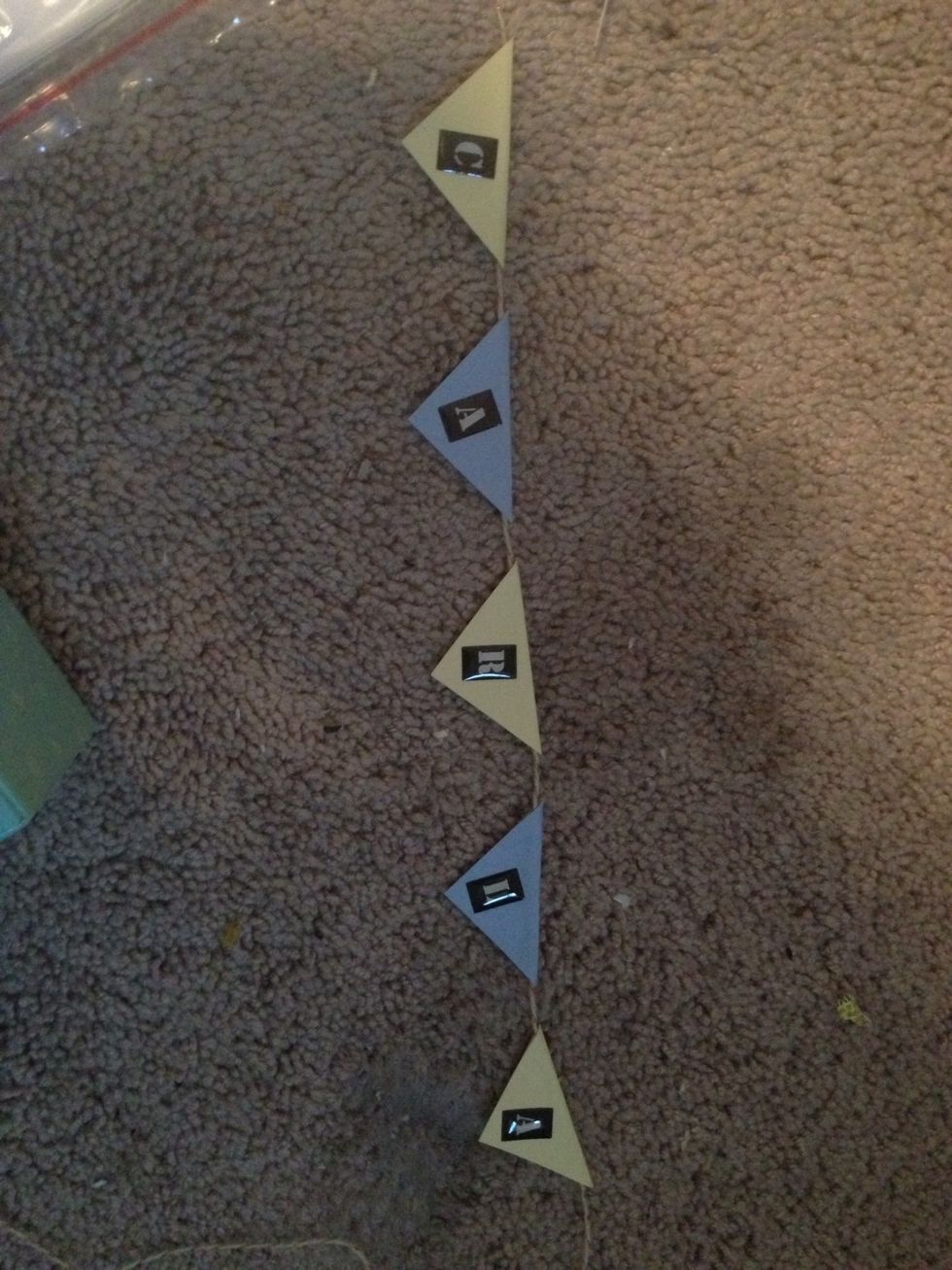 Ta da! Write, on the little flags or put stickers on them!