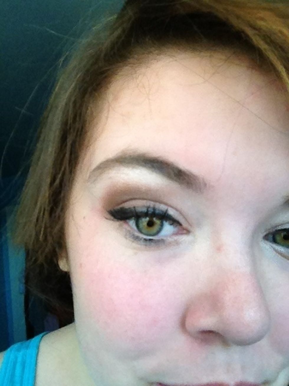Ta daa! Makes your eyes look bigger so they won't shrink so much with your glasses on :)