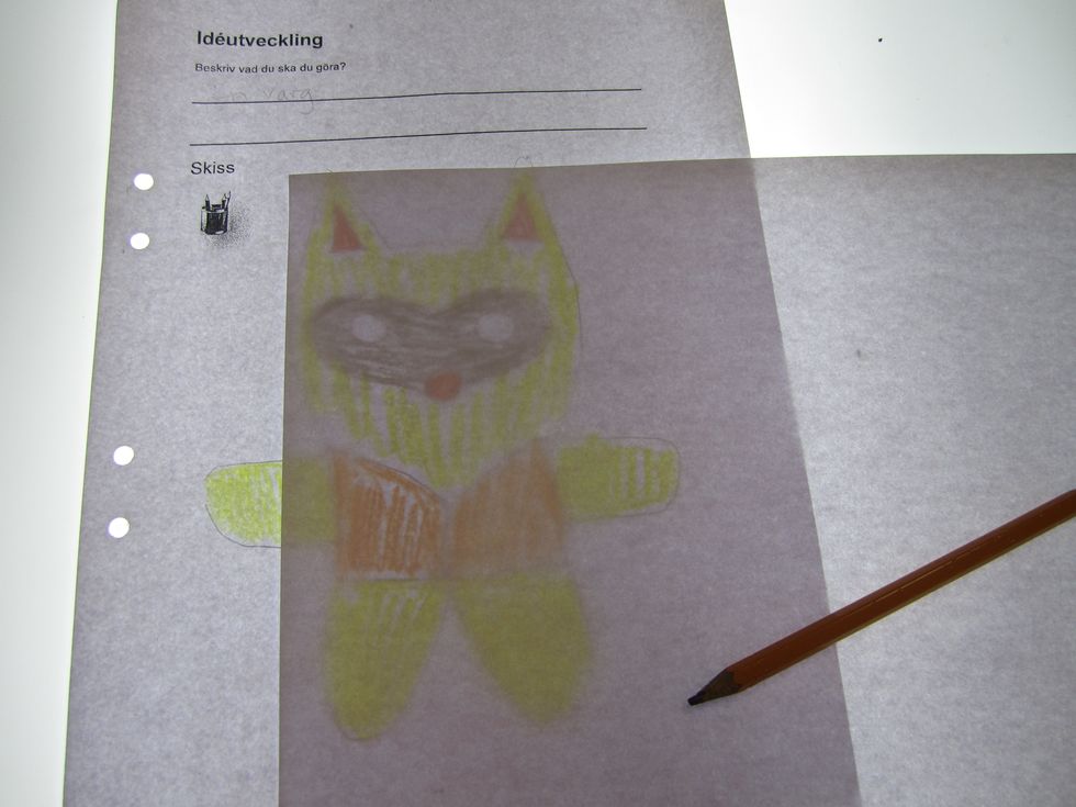 TA ETT VITT PAPPER OCH G\u00c5 TILL LJUSBORDET. RITA AV DETALJER.