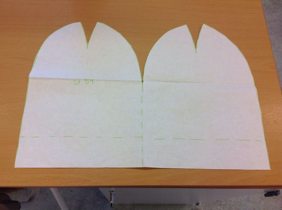 Ta fram m\u00f6nstret i den storleken du ska sy.