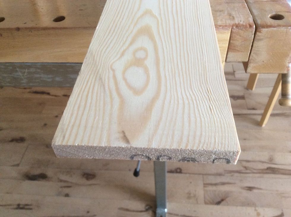 Ta fram materialet: furu 120*15