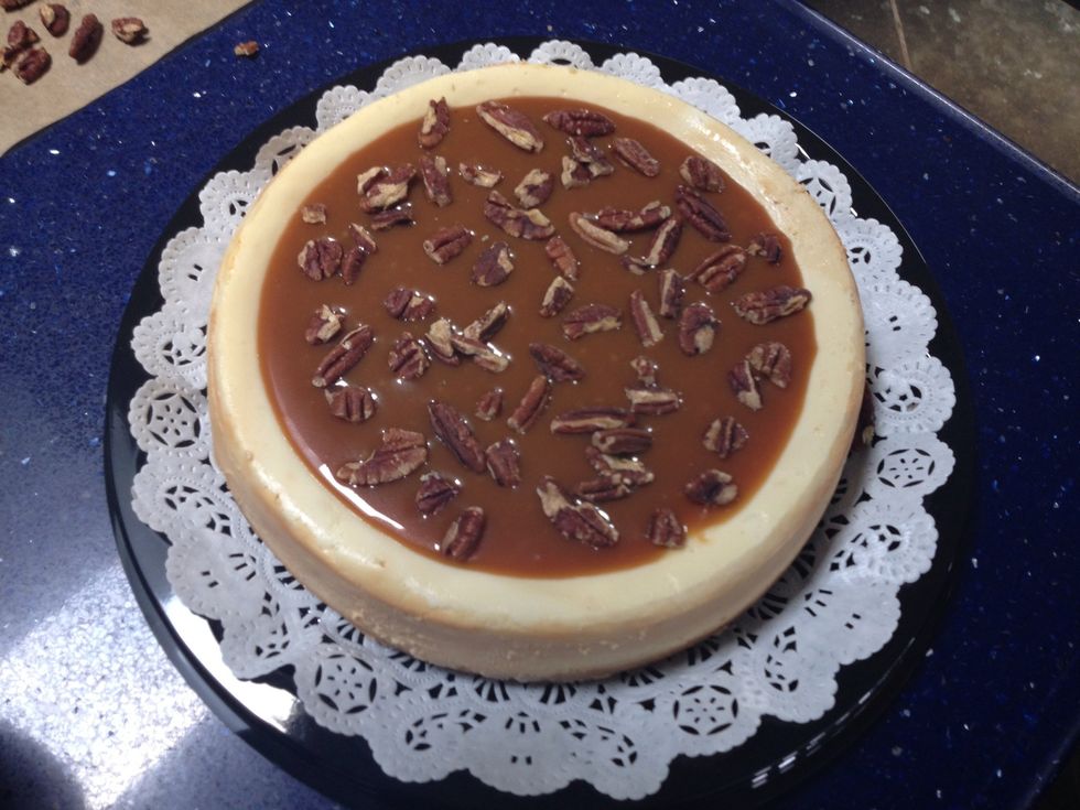 Tada!! Be very proud of yourself, you just made a gourmet cheesecake that retails that at $60.