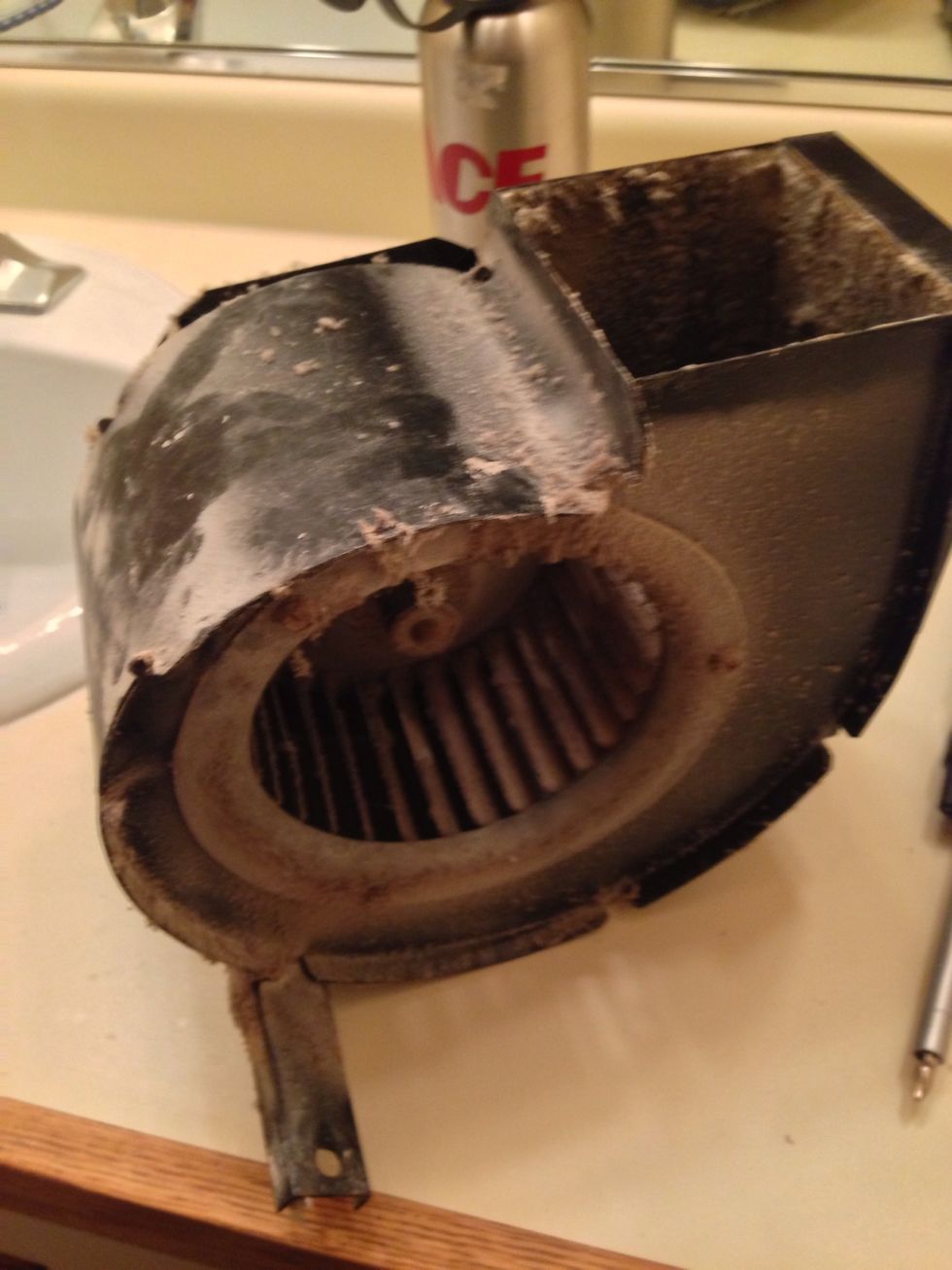 Tada! One fan removed and ready for cleaning.