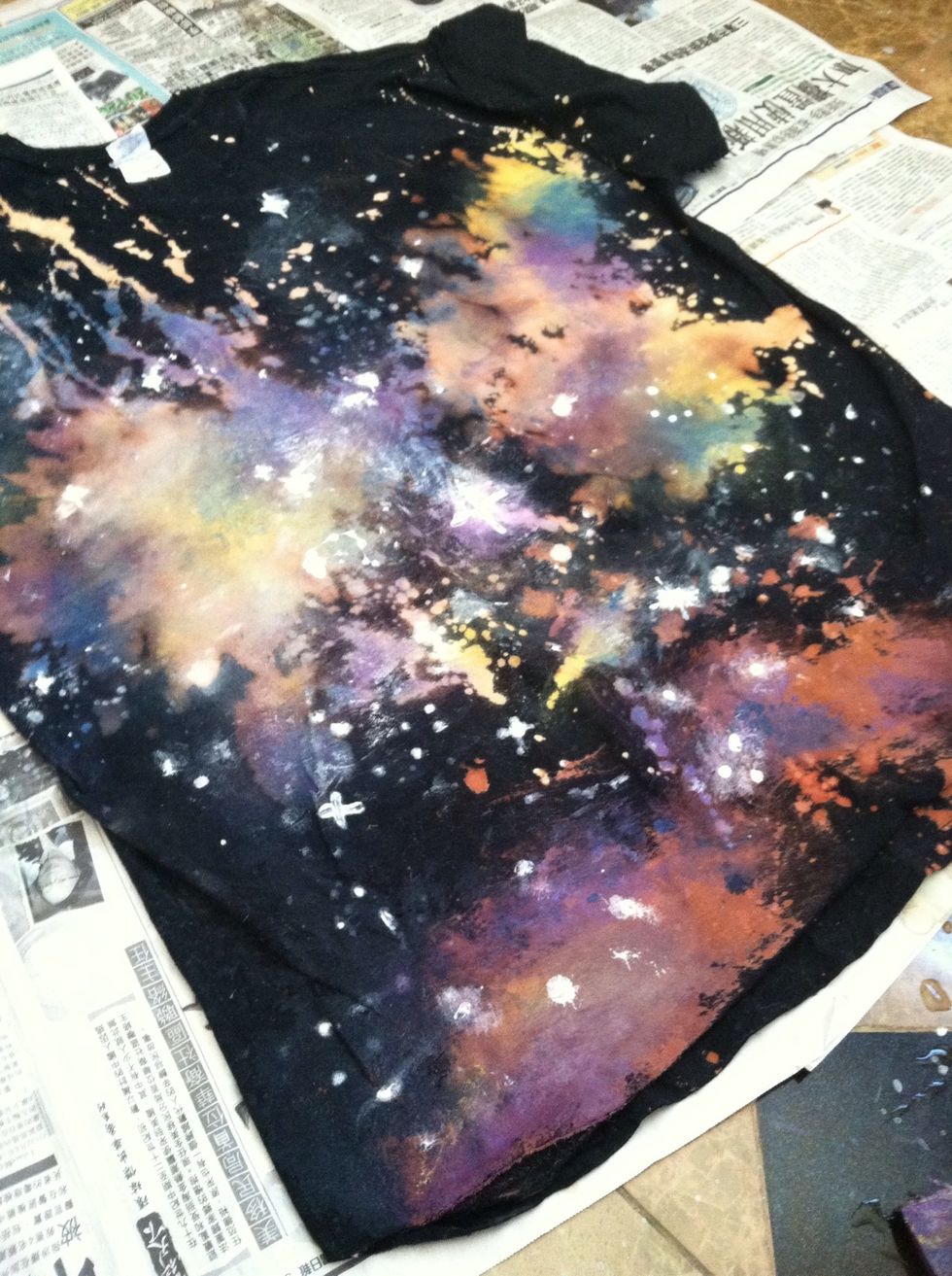 Tada space cadets! Put in the dryer to let the print set...