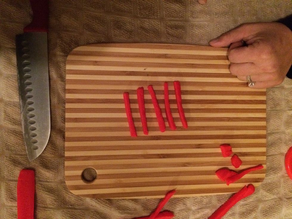 Tada! You will do the same process for batonnet but make the slices wider.