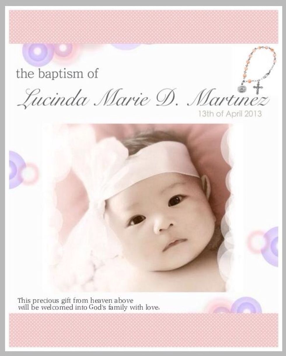 & tadannnn heres my baby!:) Baby Lucy :) Hope u like d guide!:) I also did the backdrop layout & took photo of her after a quick bath. I use a ribbon from a gift and tie it like a headband.:)