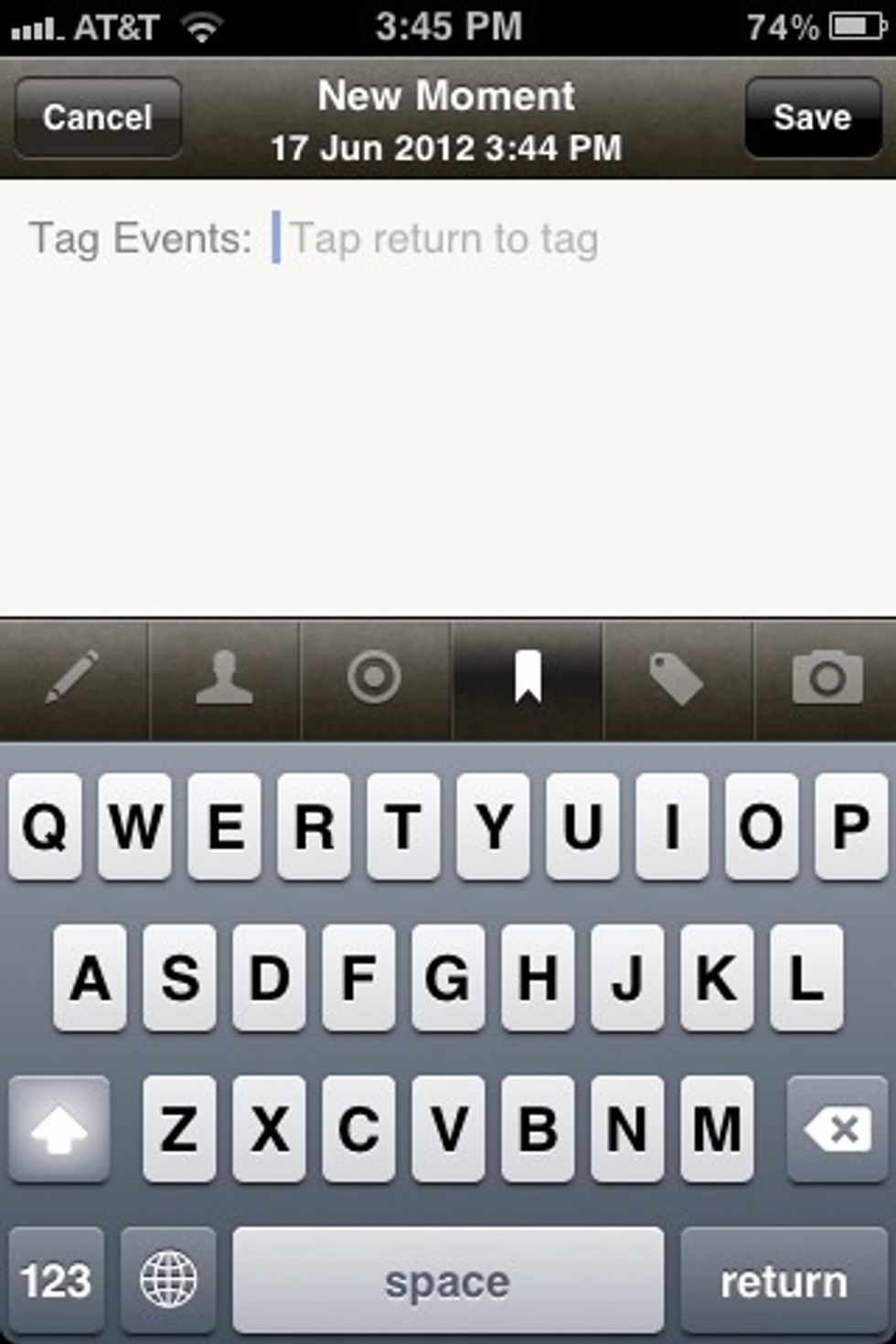 Tag an event the entry is about. For example maybe it's about a birthday or wedding.