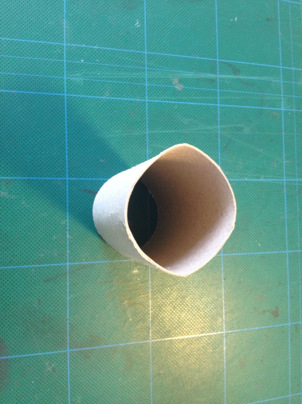 Tag en tom toalettrulle.