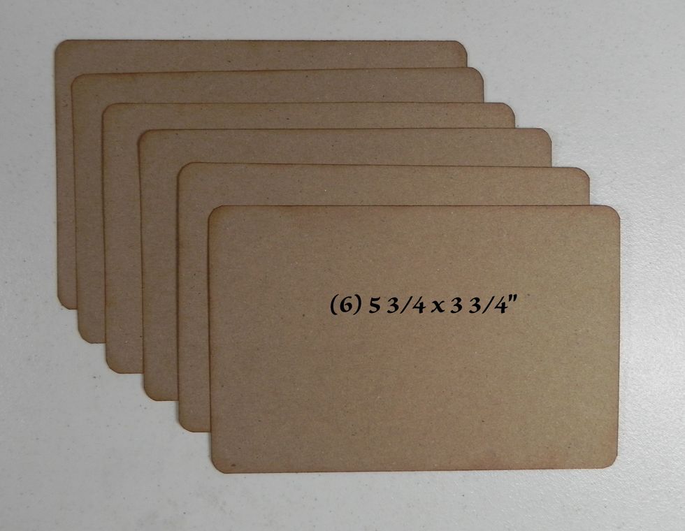 Tags, cut out of Kraft cardstock or similar. (6) 5 3/4 x 3 3/4".