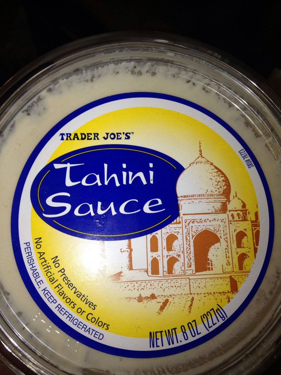Tahini sauce- it's a paste made from sesame seeds and adds a nutty background.