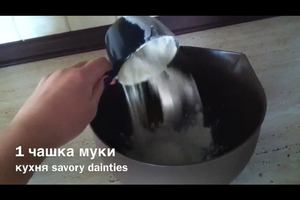 Take 1 1/2 cups of flour