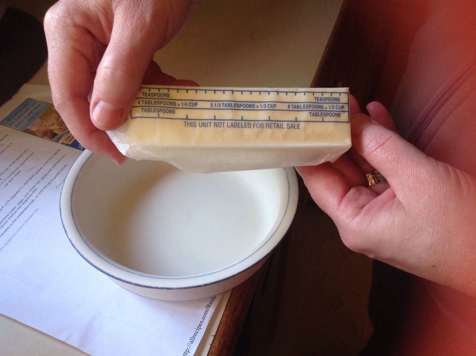 Take 1/2 cup of butter