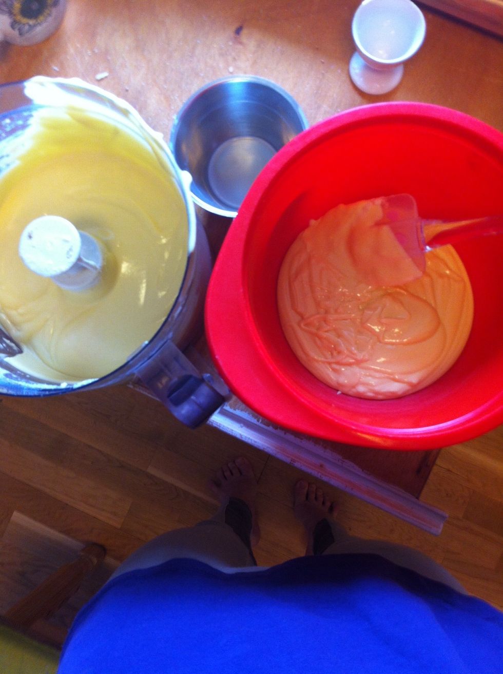 Take 1/3 of the batter in an other bowl