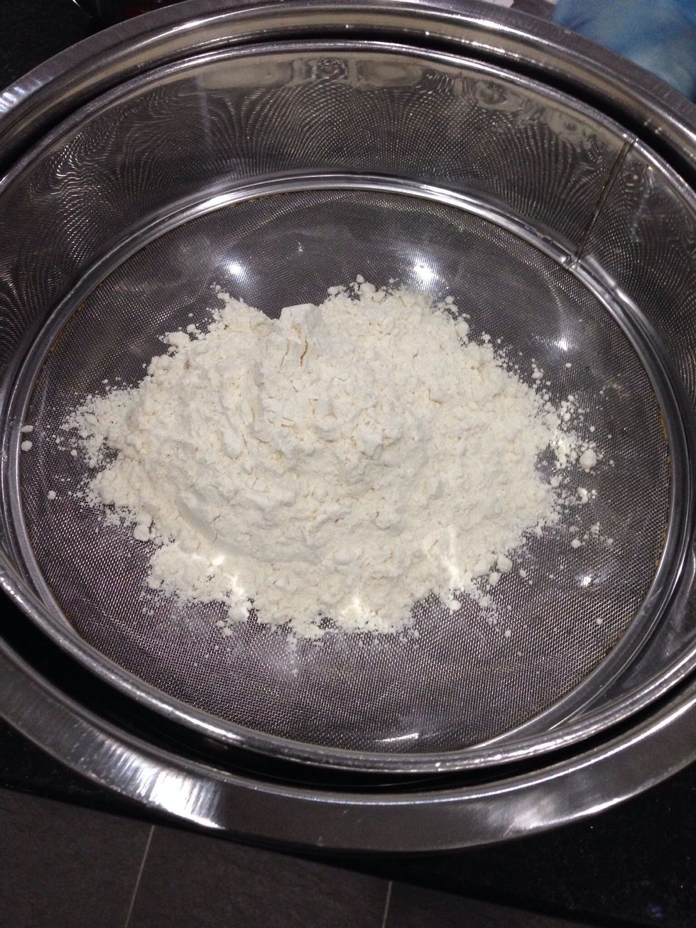 Take 2 1/4 cups of all purpose flour