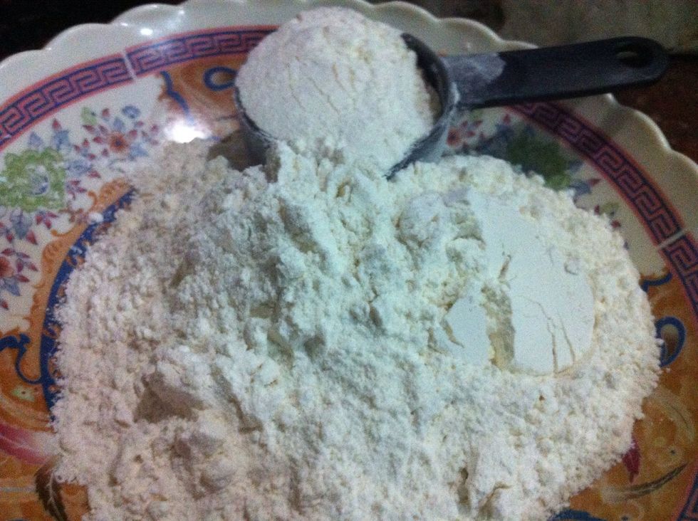take 2 cups white flour