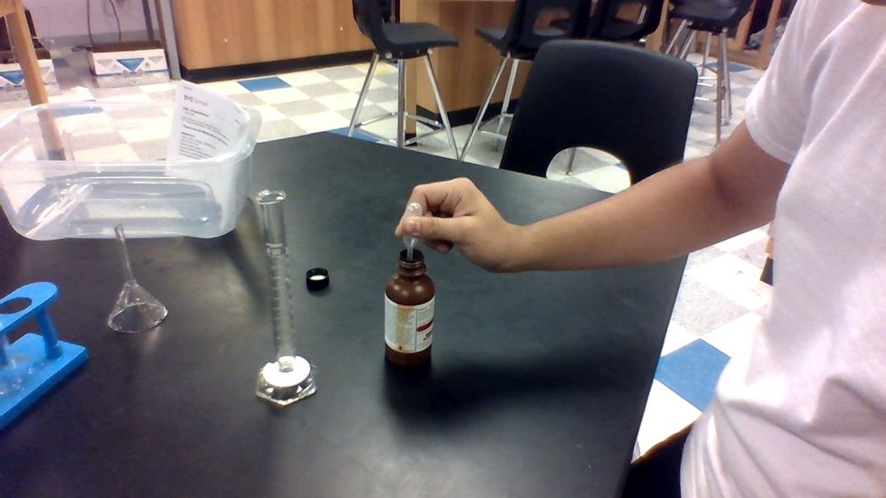 Take 3 ml of Universal Indicator.