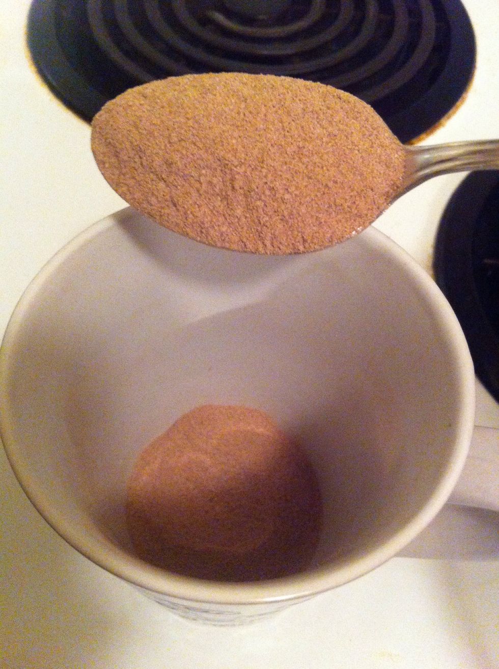 Take 3 tablespoons of Carnation Hot Chocolate Mix (Or whatever mix you'd like) and put it into your empty mug. Now, pour the boiled milk into the mug \u2615\ufe0f