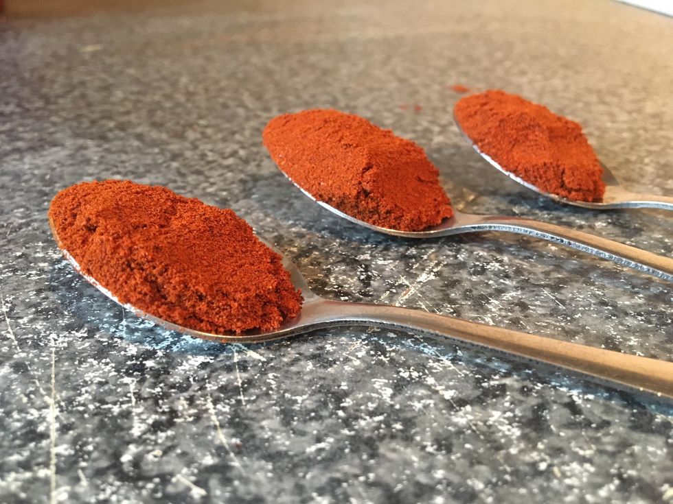 Take 3 tea spoons of smoked paprika