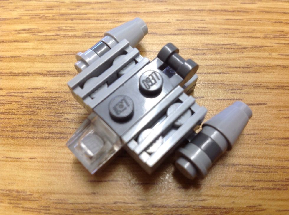 Take a 1x2 with hinge at end.