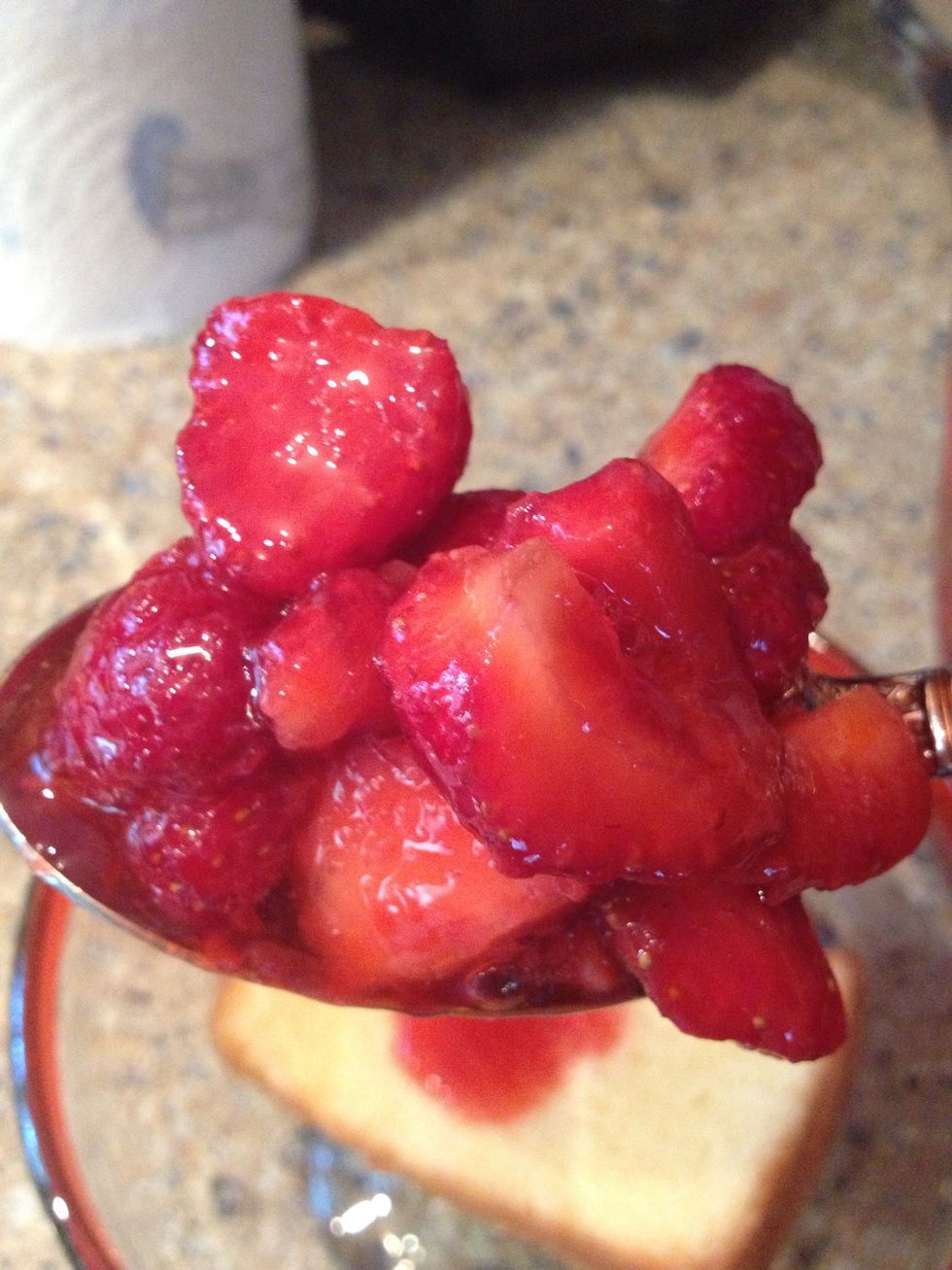 Take a big scoop of strawberry deliciousness...