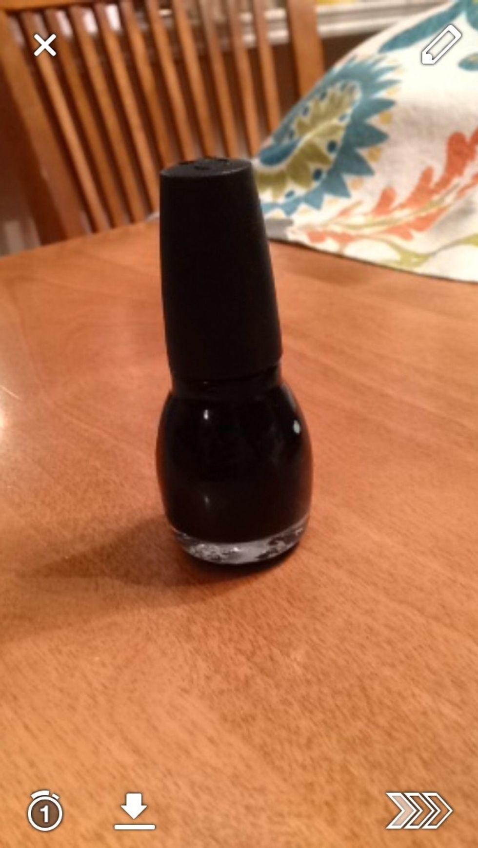 Take a black polish (SinfulColors: Black on Black)