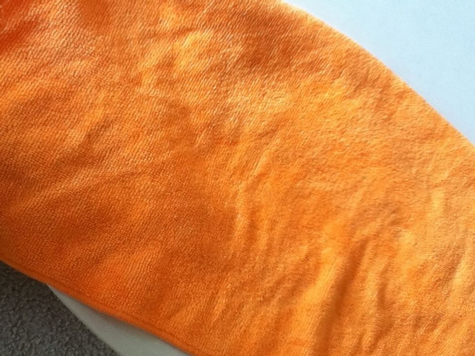 Take a cloth (regular microfiber here), or washcloth, towel, etc.